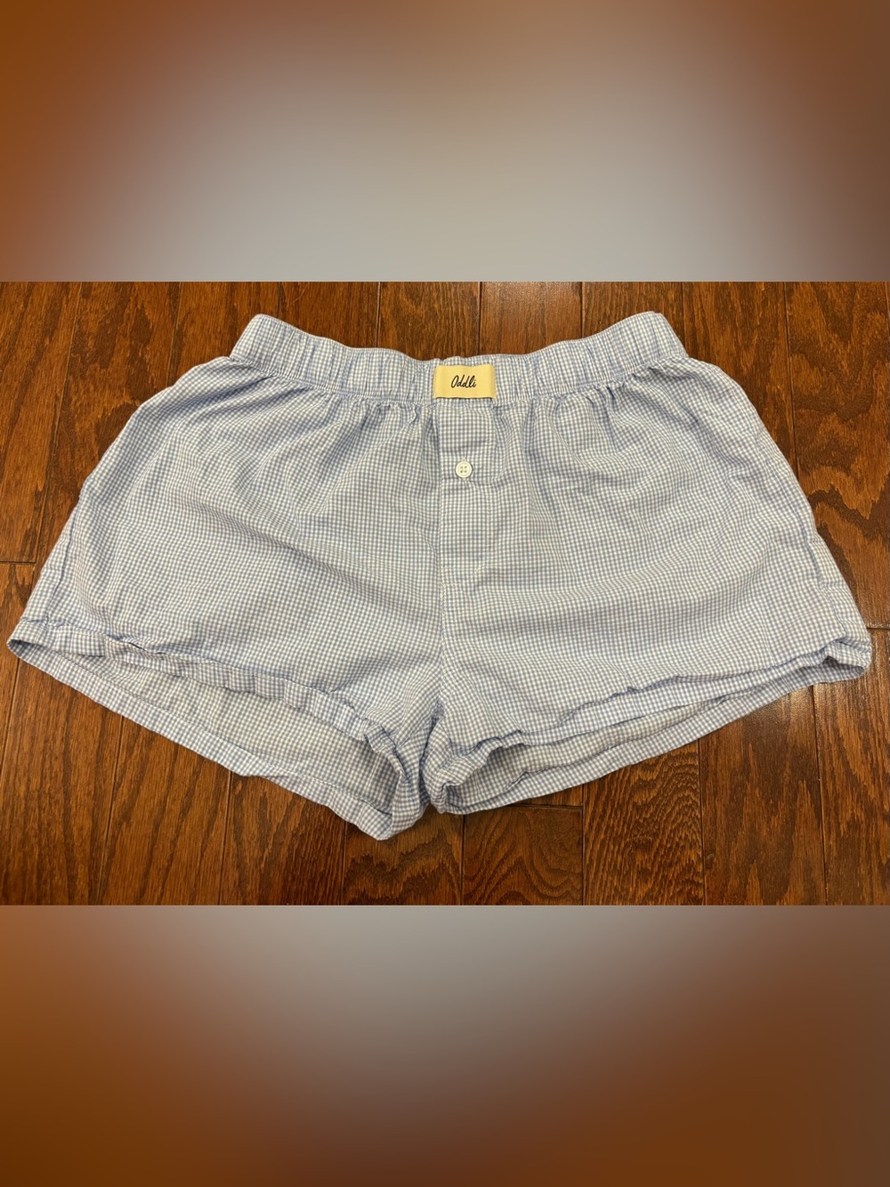 Oddli Blue Plaid Boxer Shorts – Size XS/S